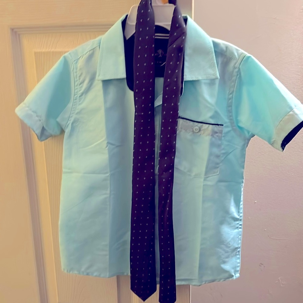 Boys dress shirt and tie